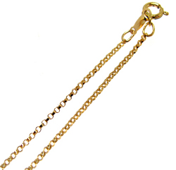 チェーンネックレス「14kgf（ゴールドフィルド）」40cm【ロロ・幅1.2mm】 10本
