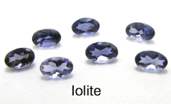 天然石ルース（裸石）・アイオライト（インド）/オーバル【5×3mm】ファセットカット（5個）