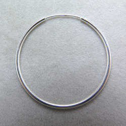 SV925シルバー/フープピアス リング（チューブ/1.25mm）30mm（5ペア）