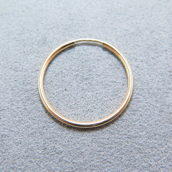 フープピアス（チューブ/1.25mm）24mm「14kgf（ゴールドフィルド）」（10個）