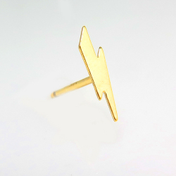 14kgfピアス（ライトニングボルト10×3mm）（ゴールドフィルド）（10個）