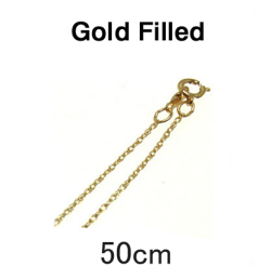 チェーンネックレス「14kgf（ゴールドフィルド）」50cm【ロープ・幅1.1mm】 1本