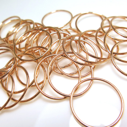 スタッキングリングパーツ（指輪）（サイズ目安：7号）「14kgf（ローズゴールドフィルド）」（3個）