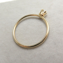 リングパーツ（指輪）空枠3mm（ラウンド）（サイズ目安：13号）「14kgf（ゴールドフィルド）」（1個）