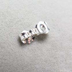 シルバーSV925パーツ/ピアスキャッチ（4.3mm×5.1mm）（300個）