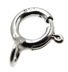 シルバーパーツ925/引き輪6mm（オープン・タイプ） 50個