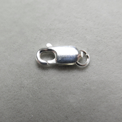 スターリングシルバー/ロブスタークラスプ（3.0mm×8mm）【カン付】「SV925」（10個）