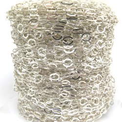 シルバー925チェーン/フラットラウンド＋オーバル3.7mm「SV925」（10センチ）（1本）