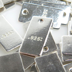 シルバー925パーツ/板カン・タグ（4mm×8mm） 20個