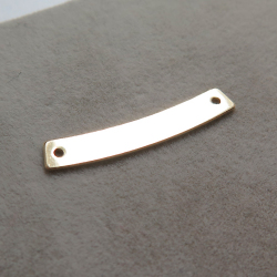 14kgfチャーム（カーブ・コネクター）【25×4mm】「ゴールドフィルド」（5個）