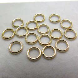リング（クローズ）丸カン5mm×0.64mm「14kgf（ゴールドフィルド）」（500個）