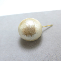 コットンパールピアス・キスカ（14mm）「ゴールドフィルド（14kgf）」（1ペア）