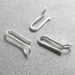 シルバー925パーツ/フック（15mm×1.6mm）（50個）