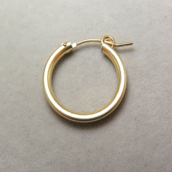 フープピアス（チューブ）19mm「14kgf（ゴールドフィルド）」（20個）