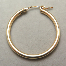 フープピアス（チューブ）29mm「14kgf（ゴールドフィルド）」（4個）