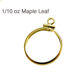 コインフレーム（コイン枠）・1/10オンス メイプルリーフ金貨（16.05mm × 1.14mm）「ゴールドフィルド・12KGF」（25個）