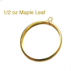 コインフレーム（コイン枠）・1/2オンス メイプルリーフ金貨（25.12mm × 2.24mm）「ゴールドフィルド・12KGF」（25個）