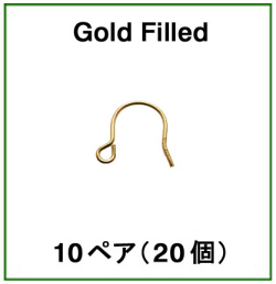 ショートフックピアス「14kgf（ゴールドフィルド）」（10ペア/20個）