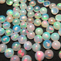 天然石ルース（裸石）・エチオピアンオパール（エチオピア・ウェロ州産）/カボション（ラウンド）【6mm】（25個）