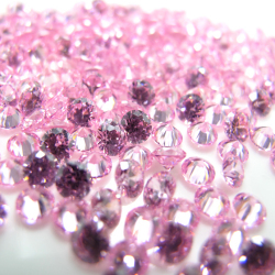 キュービックジルコニアcz（ピンク）【AAA】・ルース（裸石）・/ラウンド【2mm】ファセットカット（13g入/1000個相当）