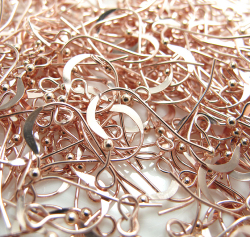 フレンチフックピアス（ボール2mm）「14kgf（ローズゴールドフィルド）」（10ペア）
