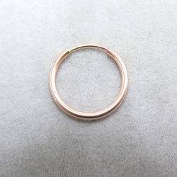 14kgf（ローズゴールドフィルド）14mmフープピアス（チューブ/1.25mm）（1ペア）