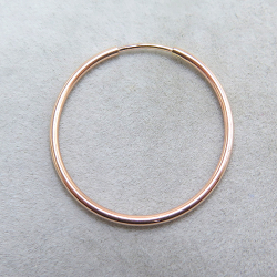 14kgf（ローズゴールドフィルド）24mmフープピアス（チューブ/1.25mm）（10ペア）