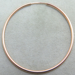 14kgf（ローズゴールドフィルド）50mmフープピアス（チューブ/1.25mm）（4個）