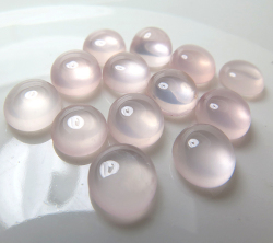天然石ルース（裸石）・ローズクオーツ/カボション（ラウンド）【8mm】（10個）