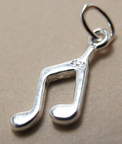 シルバーパーツ925/チャーム（エイスノート）（3個）