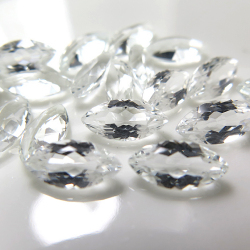 天然石ルース（裸石）・ホワイトトパーズ/マーキス【6×3mm】ファセットカット（14個）