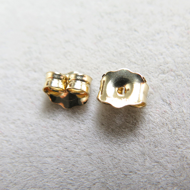 14金コインピアス、キャッチ14金 14金 14K K14YG ピアスキャッチ（9.2mm×9.4mm）20個