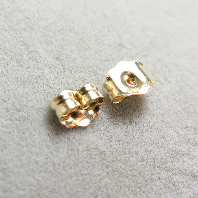 14金コインピアス、キャッチ14金 14金 14K ピアスキャッチ（4.3mm×5.1mm）（10個）の卸売り通販