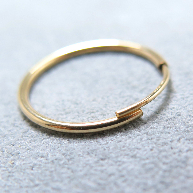 フープピアス（チューブ/1.25mm）65mm「14kgf（ゴールドフィルド
