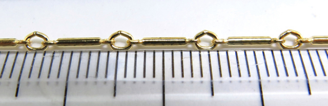 14kgfストレートバーチェーン（25センチ）「ゴールドフィルド