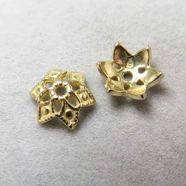 ビーズキャップ(ラウンドビーズ用・10~12mm)(真鍮ブラス ビーズキャップ(ラウンドビーズ用・10~12mm)(真鍮ブラス