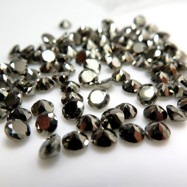 海外通販サイト ブランド 天然石ルース ファセットカット【5mm ラウンド パイライト 裸石 アクセサリー