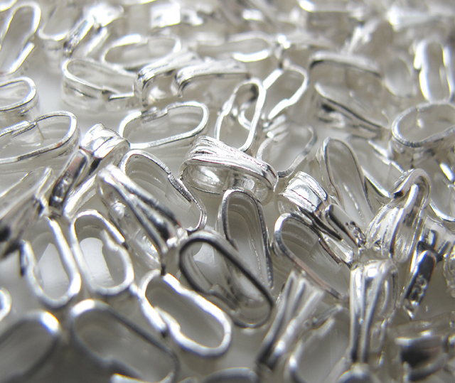 シルバーパーツ925/バチカン【8.2mm×2.8mm】（25個）