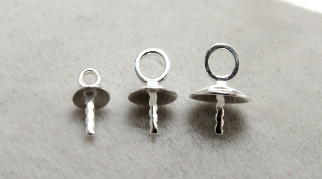 シルバー925/ペンダントトップ・突き刺し 3mm （芯立・皿付）「SV925