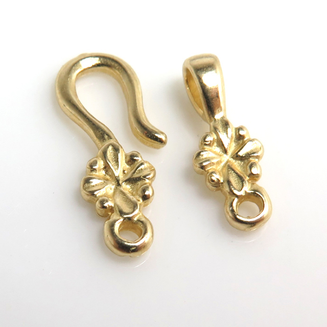 オーダー品　真鍮　ブラス　brass ネックレス　ペンダントトップ　フック アクセサリー留具フック ネックレス金具（D）（真鍮ブラス