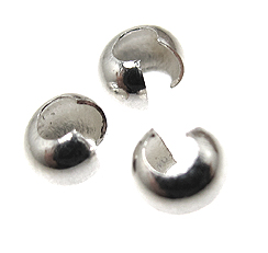 SV925シルバーパーツ/つぶし玉カバー 5mm（25個）
