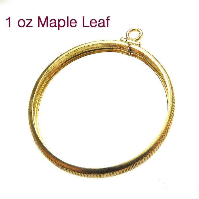 コインフレーム（コイン枠）・1オンス メイプルリーフ金貨（30.0mm×2.79mm）「ゴールドフィルド・12KGF」（1個）