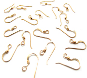 フレンチフックピアス（コイル）「14kgf（ゴールドフィルド）」（2ペア/4個）