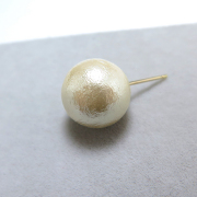 コットンパールピアス・キスカ（12mm）「ゴールドフィルド（14kgf）」（1ペア）