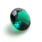 合成石エメラルド【AAA】（熱水法）・ルース（裸石）/ラウンド【6mm】ファセットカット（1個）