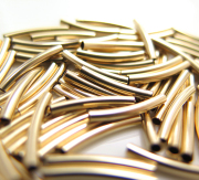 14kgf（ゴールドフィルド）・チューブ（プレーン/カーブ）（1.0mm×10mm）（20個）