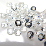 天然石ルース（裸石）・ゴシュナイト（ホワイトベリル）非加熱・ブラジル/ラウンド【2.5mm】ファセットカット（5個）