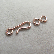 ローズゴールドフィルド・フック＋コネクター【9mm＋14mm】「14kgf」（4個）