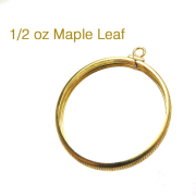コインフレーム（コイン枠）・1/2オンス メイプルリーフ金貨（25.12mm × 2.24mm）「ゴールドフィルド・12KGF」（1個）