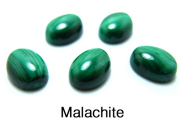 天然石ルース（裸石）・マラカイト/カボション（オーバル）【8×6mm】（10個）